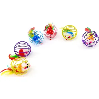 Hračka pro kočku Hračka pro kočky – myš v kleci