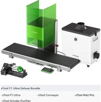 Gravírování xTool F1 Ultra Deluxe Bundle - 20W vláknová a diodová duální laserová gravírka