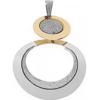 Souprava šperků MPM Ocelový dámský nerezový přívěsek Alba - stříbrnozlaté barvy SPD.6282