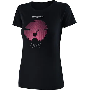 Dámské tričko BRUBECK OUTDOOR WOOL PRO DÁMSKÉ TRIČKO S KRÁTKÝM RUKÁVEM SS1272W Barva: Černá, Velikost: L