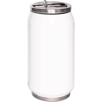 Termoska Termoláhev Coca-Cola s pítkem a brčkem 250 ml - bílá sublimace termotransfer