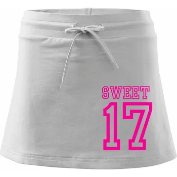 Dámská sukně Sweet 17 - Sportovní sukně - two in one - L ( Bílá )