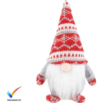 Vánoce Anděl Přerov Skřítek ve vzorované čepici 15cm