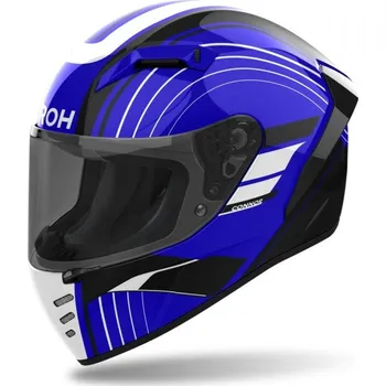 Helma na motorku přilba CONNOR Achieve, AIROH (lesklá modrá, vel. 2XL) 2025