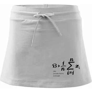 Dámská sukně Be greater than average - Sportovní sukně - two in one - L ( Bílá )