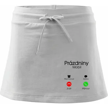 Dámská sukně Prázdniny volají - Sportovní sukně - two in one - L ( Bílá )