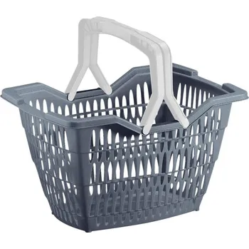Nákupní košík JELENIA PLAST Košík nákupní WILLY 2 držadla 40x30x24cm PH mix barev,nosn.12kg