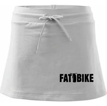 Dámská sukně Fat bike nápis - Sportovní sukně - two in one - M ( Bílá )