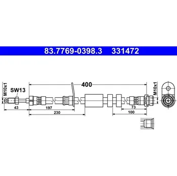 Brzdová hadice Brzdová hadice ATE 83.7769-0398.3