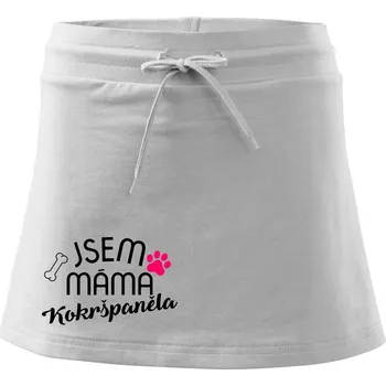 Dámská sukně Jsem máma Kokršpěněla - Sportovní sukně - two in one - M ( Bílá )