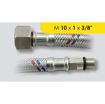 Sifon H-Line připojovací nerezová opletená hadička M10x1-3/8"100 cm k bateriím