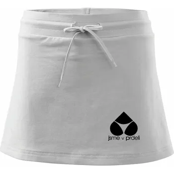 Dámská sukně Jsme v prdeli - Sportovní sukně - two in one - L ( Bílá )