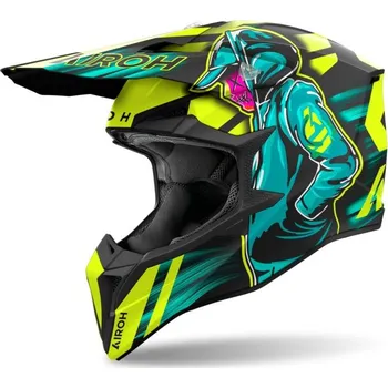 Helma na motorku přilba WRAAAP Cyber, AIROH (matná žlutá, vel. 2XS) 2026