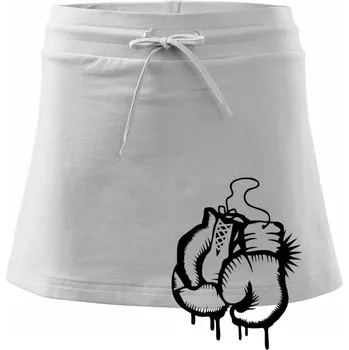 Dámská sukně Box rukavice - Sportovní sukně - two in one - M ( Bílá )