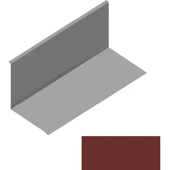 Střecha Lemování ke zdi rovnoběžné s okapem RS312S-120 SP&nbsp;25 RAL 3009 cihlově hnědá