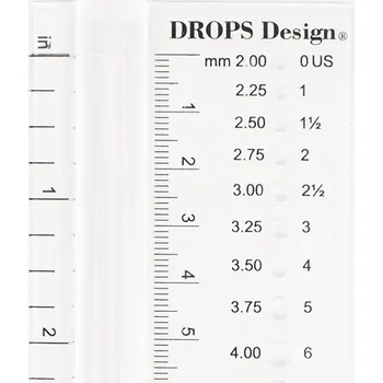 Jehlice Měřidlo velikosti jehlic Drops 2mm-12mm
