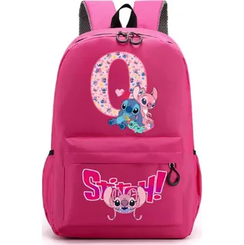 Penál Lilo & Stitch Školní batoh s motivem "Lilo & Stitch" a písmenkem ABECEDY (vel. M - 40x27x12 cm) Písmenko: Q