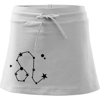Dámská sukně Souhvězdí - Leo - Lev - Sportovní sukně - two in one - L ( Bílá )