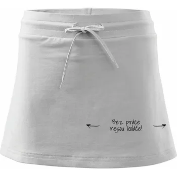 Dámská sukně Bez práce nejsou koláče - Sportovní sukně - two in one - XS ( Bílá )
