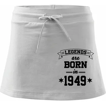 Dámská sukně Legends are born in 1949 - Sportovní sukně - two in one - L ( Bílá )