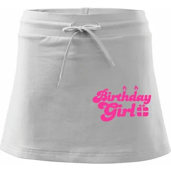 Dámské oblečení Birthday girl - Sportovní sukně - two in one - S ( Bílá )