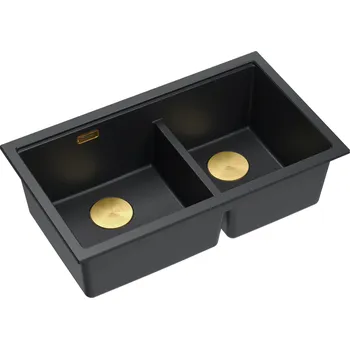 Kuchyňský dřez Quadron Logan dřez graniteq 76x45 cm černá HQL7645U7_PVDG1_U