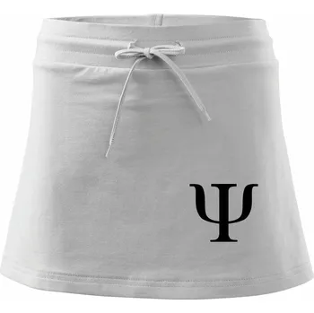 Dámská sukně Psychologie znak - Sportovní sukně - two in one - L ( Bílá )