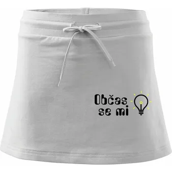 Dámská sukně Občas se mi rozsvítí - Sportovní sukně - two in one - L ( Bílá )