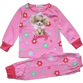 Dívčí pyžamo kočička svítí napis ve tmě 5860 růžové 861/57