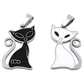 Přívěsek Přívěsek kočičí elegance - černá a bílá varianta