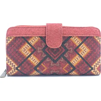 Kabelka Dámská korková peněženka Indian - Červená