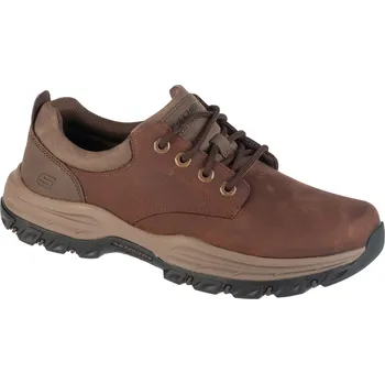 Pánské tenisky Tmavě hnědé pánské kožené tenisky Skechers Knowlson - Leland 204920-DKBR Velikost: 42,5
