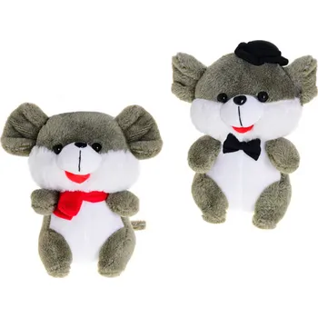 plyšák HRAČKY PLYŠ Baby myška 20cm sedící 2 druhy *PLYŠOVÉ HRAČKY*