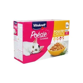 Krmivo pro kočku Vitakraft Cat Poésie Classique Gellée drůbeží 12x85g