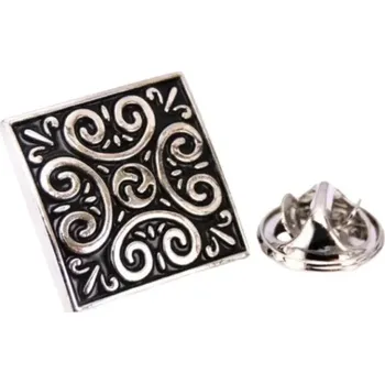 Brož Amparo Miranda® Brož do klopy Ornament AM846 S, Barva Stříbrná