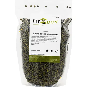 Luštěnina FITBOY Čočka zelená francouzská 1000g 1000g