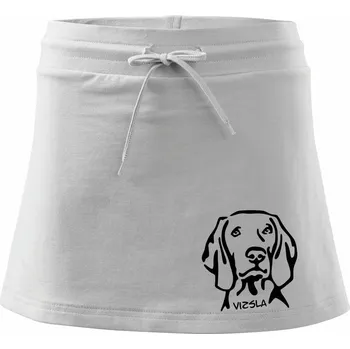 Dámská sukně Vizsla Hlava - Sportovní sukně - two in one - S ( Bílá )
