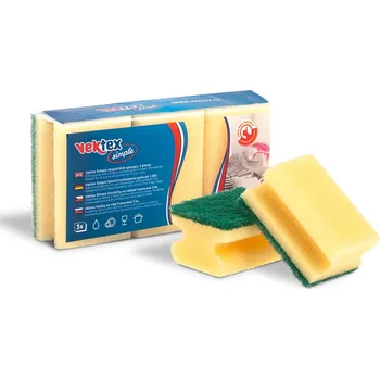 Vektex Simple houbička na nádobí tvarovaná 3 ks