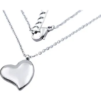 Přívěsek Náhrdelník srdce z nerezové oceli, délka 420 mm, přívěsek 13x12 mm