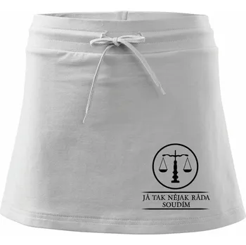 Dámská sukně Já tak nějak rád/a soudím - Sportovní sukně - two in one - XS ( Bílá )