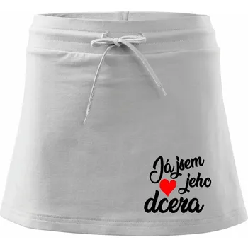 Dámské oblečení Já jsem její táta / já jsem jeho dcera - Sportovní sukně - two in one - L ( Bílá )