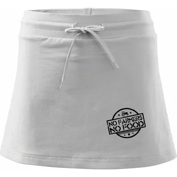 Dámské oblečení No Farmers no Food - Sportovní sukně - two in one - S ( Bílá )