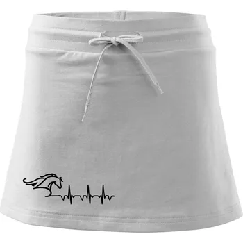 Dámská sukně Hlava koně EKG - Sportovní sukně - two in one - M ( Bílá )