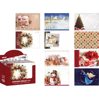 Obálka MFP 5550234 vánoční obálka C6 1 ks mix barev