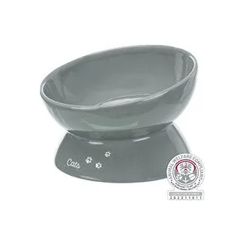 Miska pro psa Miska ergonomická vyvýšená XXL šedá 0,35l