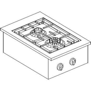 Varná deska Plynový vařič CS2 BU. 7 kW