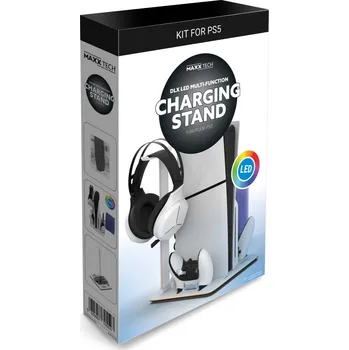 Hra pro PlayStation 5 Multifunkční nabíjecí stojan DLX LED pro PS5