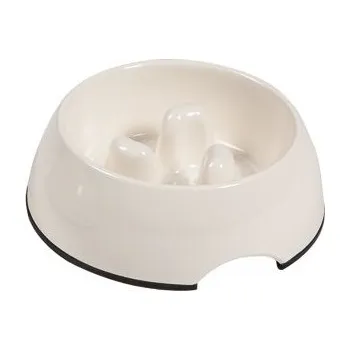 Miska pro psa Flamingo Miska proti hltání bílá velikost M 350ml