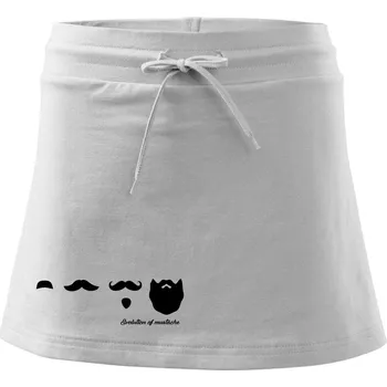 Dámská sukně Evolution mustache - Sportovní sukně - two in one - L ( Bílá )