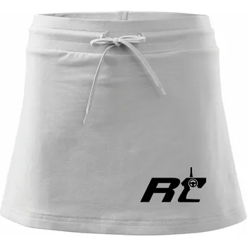 Dámská sukně RC nápis ovladač - Sportovní sukně - two in one - S ( Bílá )